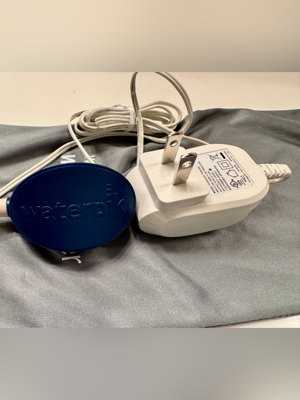 Waterpik 6V AC/DC Wall Charger Adapter 6ft Cord for Water Flosser White/Blue